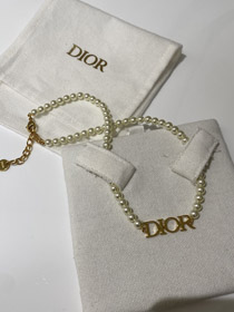 Dior mother-of-pearl necklace-3605