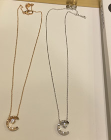 Chanel Sailor Moon Rose Gold Silver Necklace-3717