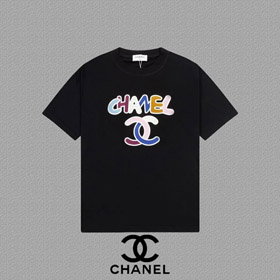 Chanel Cotton printed loose short-sleeved T-shirt-2784