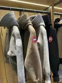 Canada Goose Thick Hooded Wool Cardigan Jacket-4352  