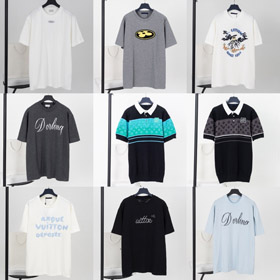 Louis Vuitton LV Dior new collaboration logo checkerboard knit short-sleeved T-shirt-5315