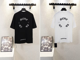 Chrome Hearts CH new design short-sleeved T-shirt with embroidered patches-5423