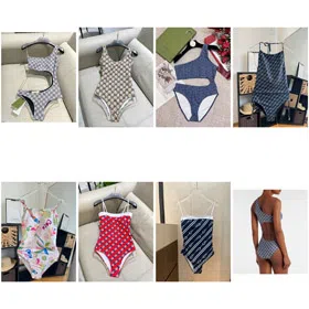 Gucci New One-Piece Triangle Swimsuit-6460  