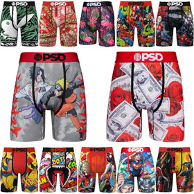 PSD Athletic Shorts Hit Cartoon/Anime Style Boxer Briefs6690  